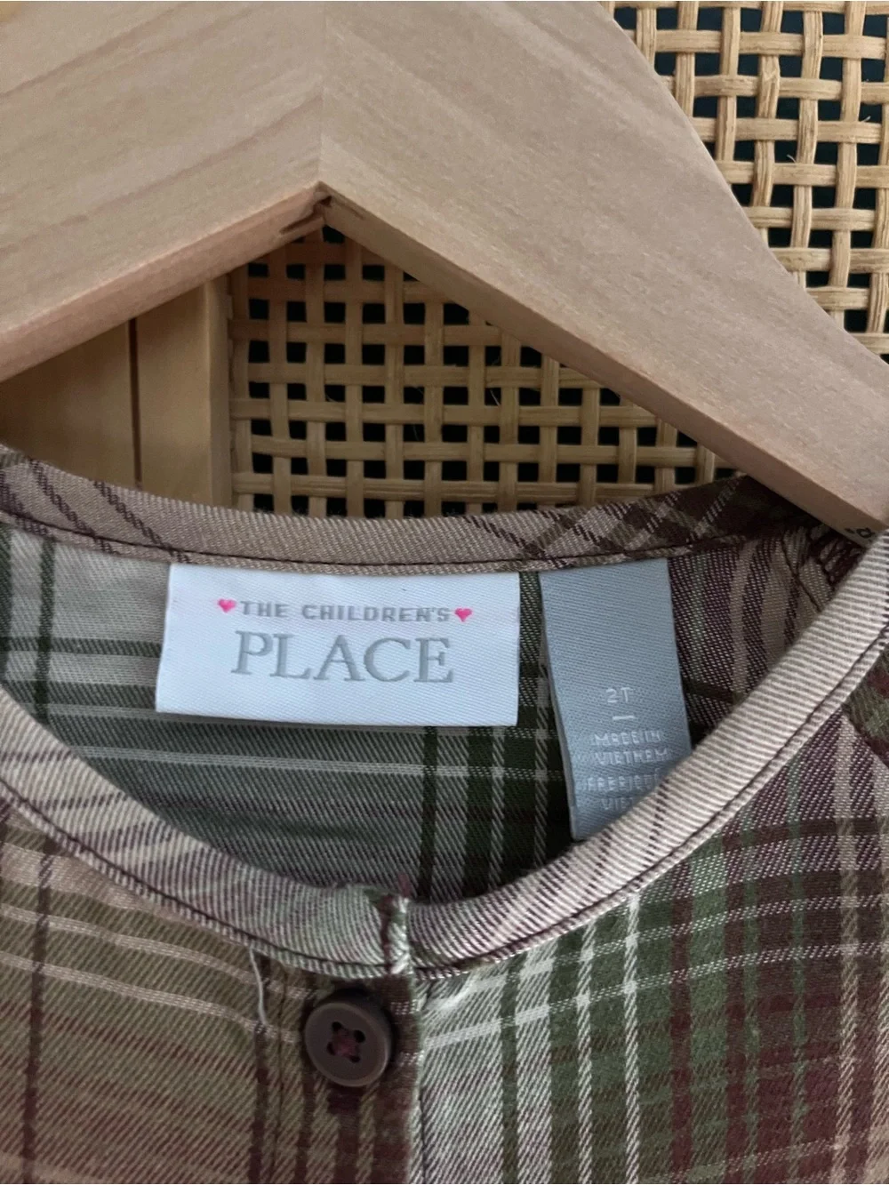 The Children's Place 2T Plaid Peplum Top